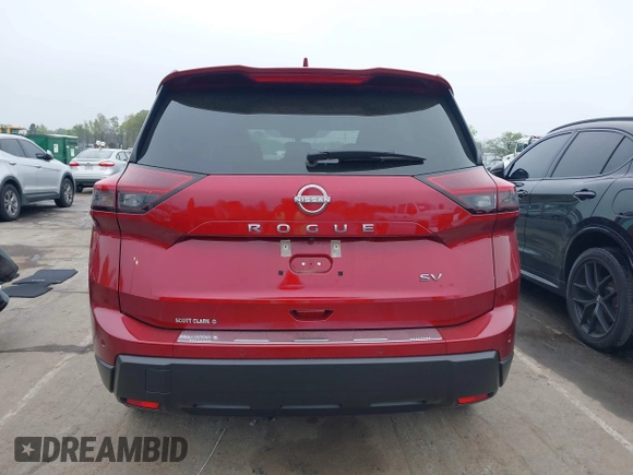 2024 Nissan Rogue SV with VIN 5N1BT3BA2RC737683, listed as a IAAI auction lot 41940410 with 5,751 mi miles and . Bid and sale history available at carsss.com. Image 16.