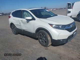 2017 Honda CR-V EX with VIN 2HKRW1H58HH519386, listed as a IAAI auction lot 41777509 with 76,499 mi miles. Bid and sale history available at carsss.com. Image 1.