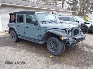 2024 Jeep Wrangler Sport S z VIN 1C4PJXDN3RW124591, wystawiony jako IAAI lot #41984208 z przebiegiem 30 271 mil mil oraz . Historia ofert i sprzedaży dostępna na DreamBid. Obrazek 1.