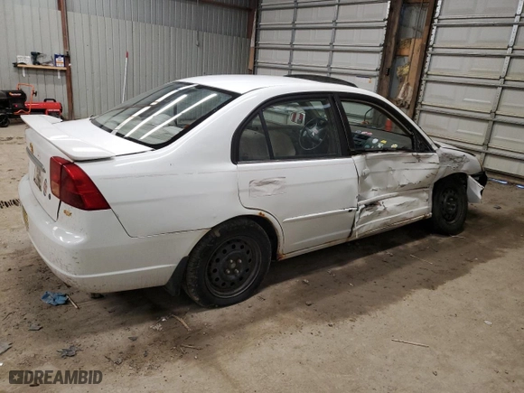 2002 Honda Civic EX with VIN 2HGES26842H507931, listed as a Copart auction lot 44452885 with 235,425 mi miles and Salvage Title. Bid and sale history available at carsss.com. Image 3.