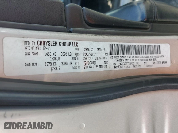 2012 Jeep Grand Cherokee Laredo with VIN 1C4RJEAG5CC182682, listed as a Copart auction lot 50644265 with 227,967 mi miles and Clean Title. Bid and sale history available at carsss.com. Image 13.