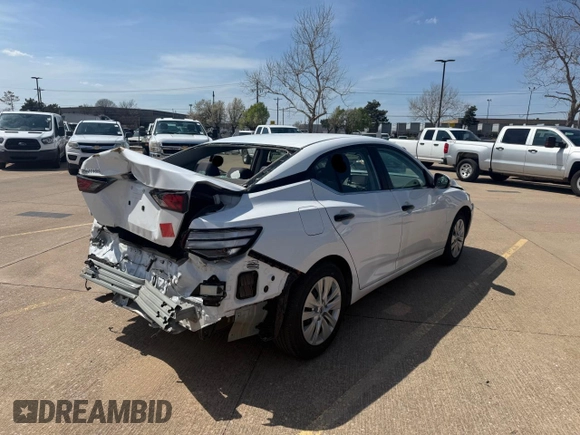 2024 Nissan Sentra S with VIN 3N1AB8BV0RY305185, listed as a Copart auction lot 51140505 with 21,261 mi miles and Clean Title. Bid and sale history available at carsss.com. Image 4.