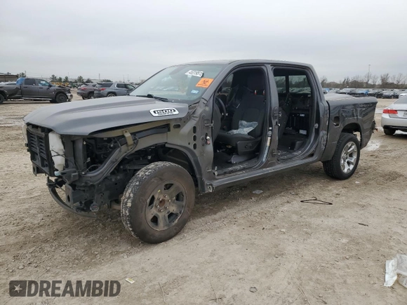 2020 Ram 1500 Lone Star with VIN 1C6RREFT8LN372504, listed as a Copart auction lot 45319515 with 93,460 mi miles and Salvage title. Bid and sale history available at DreamBid. Image 1.