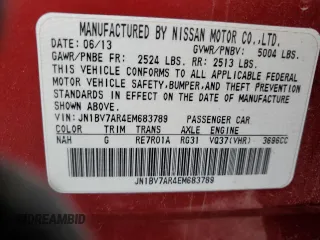 2014 Infiniti Q50 Premium with VIN JN1BV7AR4EM683789, listed as a Copart auction lot 49187715 with 100,594 mi miles and Salvage Title. Bid and sale history available at carsss.com. Image 12.