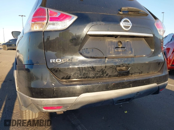 2015 Nissan Rogue SV with VIN KNMAT2MTXFP505183, listed as a IAAI auction lot 41878121 with 127,677 mi miles. Bid and sale history available at carsss.com. Image 12.