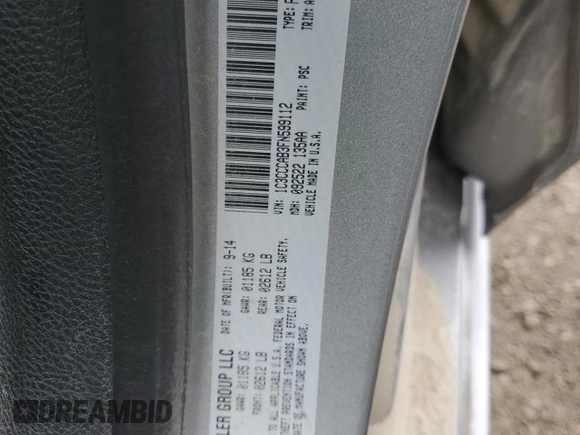 2015 Chrysler 200 Limited with VIN 1C3CCCAB3FN599112, listed as a Copart auction lot 51808565 with 143,538 mi miles and Salvage Title. Bid and sale history available at carsss.com. Image 13.
