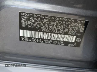 2012 Lexus IS 250 with VIN JTHCF5C21C5059392, listed as a Copart auction lot 49623775 with 62,501 mi miles and Salvage Title. Bid and sale history available at DreamBid. Image 12.