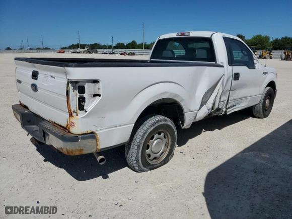 2014 Ford F-150 XL with VIN 1FTNF1CF7EKD18686, listed as a Copart auction lot 48389175 with 133,018 mi miles and Salvage Title. Bid and sale history available at carsss.com. Image 3.