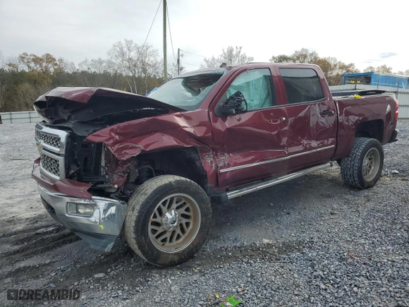 2014 Chevrolet Silverado 1500 LTZ with VIN 3GCUKSEC7EG524114, listed as a Copart auction lot 84707854 with 208,672 mi miles and Salvage Title. Bid and sale history available at carsss.com. Image 1.