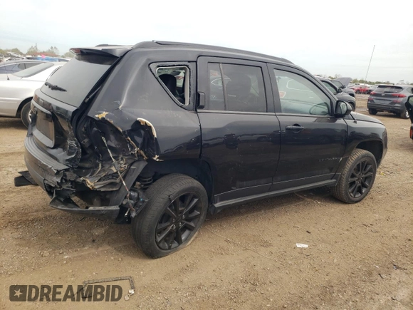 2014 Jeep Compass Altitude with VIN 1C4NJCBA8ED730183, listed as a Copart auction lot 73128034 with 76,993 mi miles and Salvage Title. Bid and sale history available at carsss.com. Image 3.