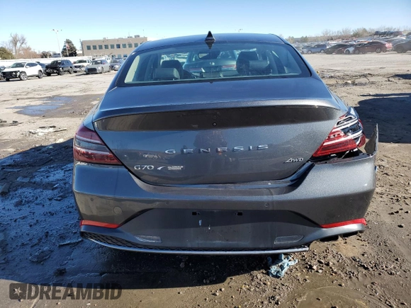 2022 Genesis G70 2.0T z VIN KMTG34TA5NU085937, wystawiony jako Copart lot #47049485 z przebiegiem 25 470 mil mil oraz Szkoda całkowita • Salvage title. Historia ofert i sprzedaży dostępna na DreamBid. Obrazek 6.