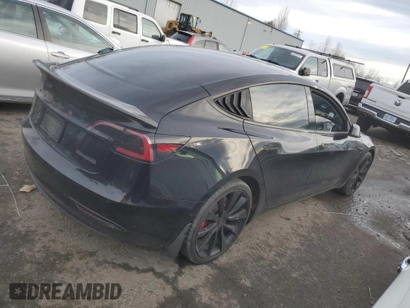 2019 Tesla Model 3 Long Range with VIN 5YJ3E1EB9KF440365, listed as a Copart auction lot 83839034 with 74,667 mi miles and Salvage Title. Bid and sale history available at DreamBid. Image 3.