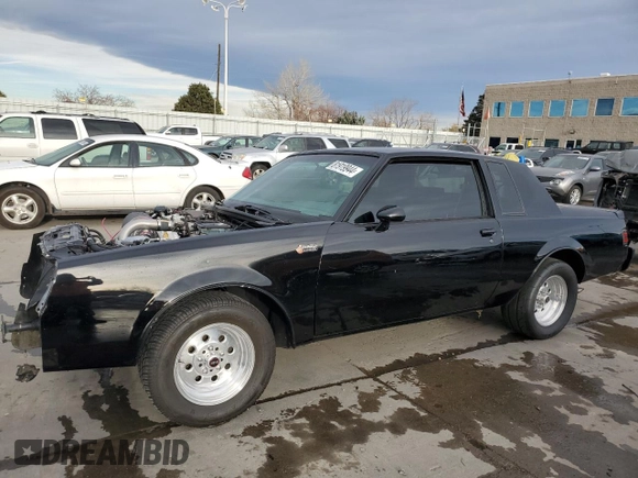 1986 Buick Regal with VIN 1G4GK4771GP428305, listed as a Copart auction lot 81919944 with 943 mi miles and Clean Title. Bid and sale history available at DreamBid. Image 1.