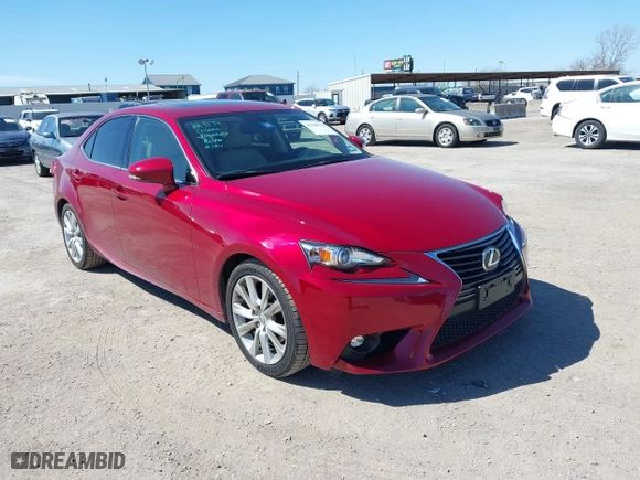 2015 Lexus IS 250 with VIN JTHBF1D21F5062512, listed as a IAAI auction lot 41700720 with 55800 miles. Bid and sale history available at carsss.com. Image 1.
