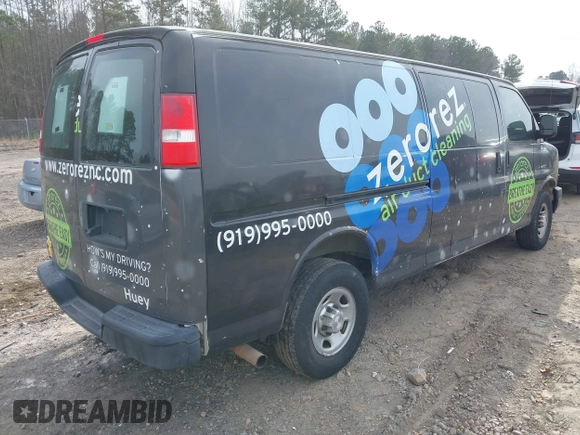 2016 Chevrolet Express Cargo Van with VIN 1GCZGHFF1G1247447, listed as a IAAI auction lot 41432611 with 111,432 mi miles. Bid and sale history available at carsss.com. Image 4.
