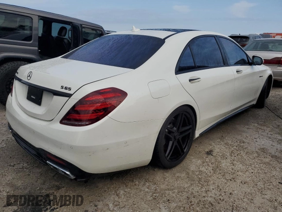 2020 Mercedes-Benz S 65 AMG with VIN W1KUG7KB5LA530117, listed as a Copart auction lot 75060394 with Not provided miles and Salvage title. Bid and sale history available at DreamBid. Image 3.