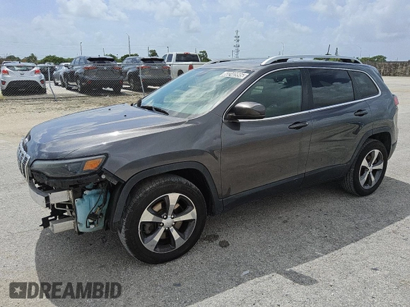2019 Jeep Cherokee Limited with VIN 1C4PJMDX3KD162386, listed as a Copart auction lot 60240995 with 107,709 mi miles and Clean title. Bid and sale history available at DreamBid. Image 1.