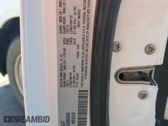 2021 Ram 1500 Tradesman with VIN 3C6RR7KT3MG685648, listed as a Copart auction lot 56912705 with 69,412 mi miles and Clean title. Bid and sale history available at DreamBid. Image 12.