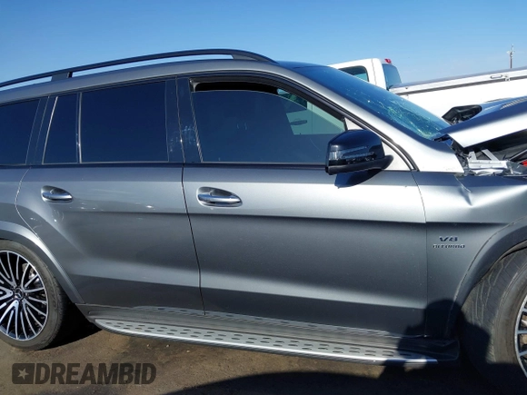 2018 Mercedes-Benz GLS 63 AMG with VIN 4JGDF7FE2JB036480, listed as a IAAI auction lot 39798161 with 38,731 mi miles and . Bid and sale history available at DreamBid. Image 14.