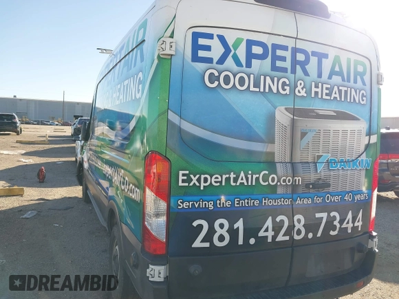 2019 Ford Transit with VIN 1FTYR2CM6KKA92080, listed as a IAAI auction lot 40863954 with 146,821 mi miles and . Bid and sale history available at DreamBid. Image 16.