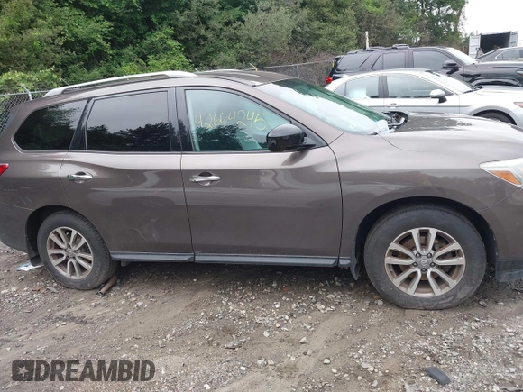 2015 Nissan Pathfinder SL with VIN 5N1AR2MM9FC723528, listed as a IAAI auction lot 42664245 with 120,818 mi miles and . Bid and sale history available at DreamBid. Image 13.