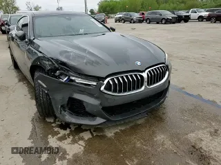 2021 BMW 8 Series M850i with VIN WBAGV8C04MCE93308, listed as a Copart auction lot 55030895 with 37,762 mi miles and Salvage title. Bid and sale history available at DreamBid. Image 13.