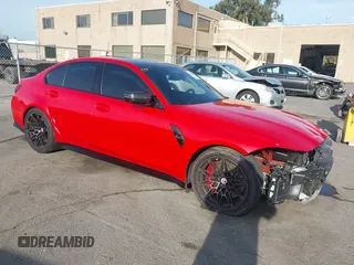 2023 BMW M3 Competition xDrive with VIN WBS43AY09PFP04541, listed as a IAAI auction lot 41140882 with 39,330 mi miles and . Bid and sale history available at DreamBid. Image 1.