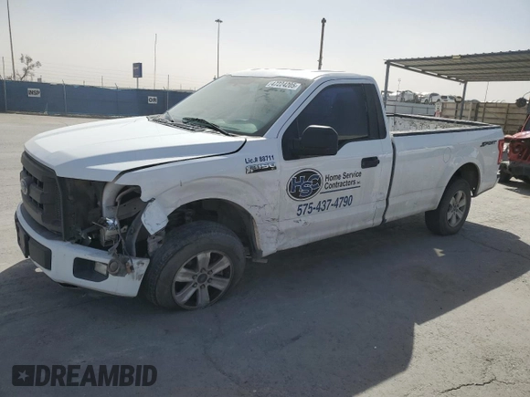 2016 Ford F-150 XL with VIN 1FTMF1CF4GKD54074, listed as a Copart auction lot 47224205 with 97,379 mi miles and Salvage Title. Bid and sale history available at carsss.com. Image 1.