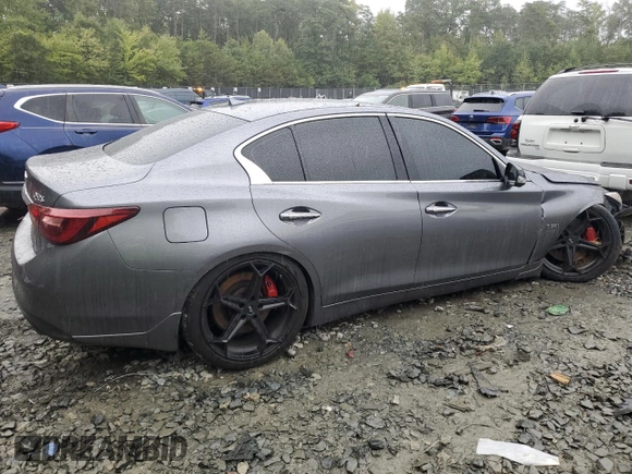 2020 Infiniti Q50 Red Sport 400 with VIN JN1FV7AR0LM660251, listed as a Copart auction lot 72771624 with 39,974 mi miles and Salvage Title. Bid and sale history available at carsss.com. Image 3.