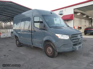 2019 Mercedes-Benz Sprinter Cargo Van with VIN WD4PF0CDXKP090477, listed as a IAAI auction lot 41477812 with 96,660 mi miles. Bid and sale history available at carsss.com. Image 1.