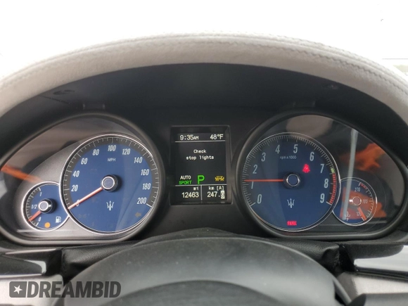2019 Maserati GranTurismo Convertible Sport with VIN ZAM45VMA4K0315806, listed as a Copart auction lot 52621375 with 12,463 mi miles and Salvage Title. Bid and sale history available at carsss.com. Image 9.