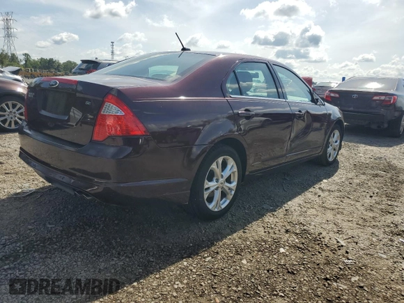 2012 Ford Fusion SE with VIN 3FAHP0HA0CR291458, listed as a Copart auction lot 63357165 with 122,992 mi miles and Salvage title. Bid and sale history available at DreamBid. Image 3.