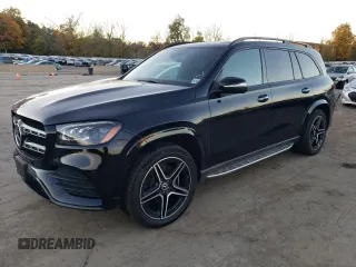 2021 Mercedes-Benz GLS with VIN 4JGFF8GE3MA411087, listed as a Copart auction lot 76354664 with 28,528 mi miles and Salvage Title. Bid and sale history available at carsss.com. Image 1.