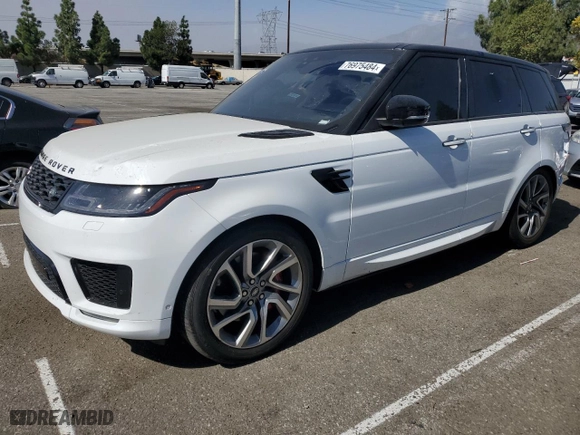 2018 Land Rover Range Rover Sport Autobiography with VIN SALWV2RE2JA807629, listed as a Copart auction lot 76975484 with 0 mi miles and Salvage Title. Bid and sale history available at carsss.com. Image 1.