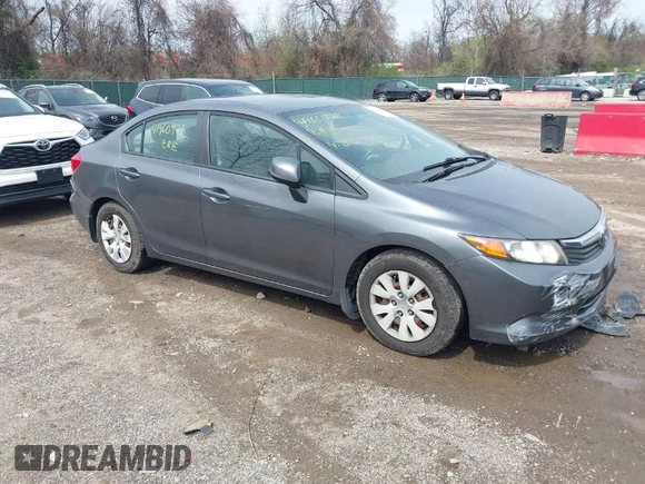 2012 Honda Civic LX z VIN 19XFB2F52CE389822, wystawiony jako IAAI lot #41960928 z przebiegiem 66 170 mil mil oraz . Historia ofert i sprzedaży dostępna na DreamBid. Obrazek 1.