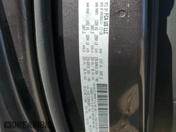 2019 Chrysler Pacifica Touring Plus z VIN 2C4RC1FG3KR569071, wystawiony jako Copart lot #52317555 z przebiegiem 114 414 mil mil oraz Szkoda całkowita • Salvage title. Historia ofert i sprzedaży dostępna na DreamBid. Obrazek 13.