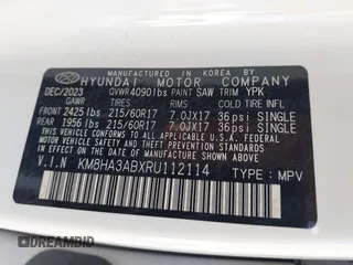 2024 Hyundai Kona SE with VIN KM8HA3ABXRU112114, listed as a IAAI auction lot 41640457 with 18,254 mi miles. Bid and sale history available at carsss.com. Image 9.