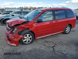2000 Mazda MPV DX with VIN JM3LW28G0Y0132641, listed as a Copart auction lot 87717555 with 159,657 mi miles and Salvage Title. Bid and sale history available at carsss.com. Image 1.