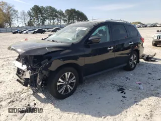 2017 Nissan Pathfinder Platinum with VIN 5N1DR2MN1HC667254, listed as a Copart auction lot 51068635 with 104,460 mi miles and Salvage Title. Bid and sale history available at carsss.com. Image 1.