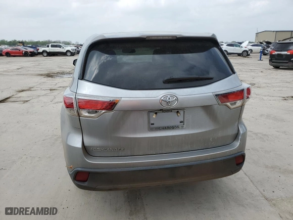 2016 Toyota Highlander LE with VIN 5TDZARFHXGS021175, listed as a Copart auction lot 51584205 with 106,508 mi miles and Salvage Title. Bid and sale history available at carsss.com. Image 6.