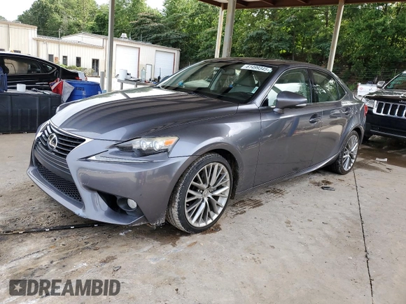 2014 Lexus IS 250 with VIN JTHBF1D23E5011284, listed as a Copart auction lot 61499345 with 76,494 mi miles and Salvage title. Bid and sale history available at DreamBid. Image 1.