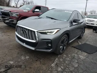 2022 Infiniti QX55 Essential with VIN 3PCAJ5K39NF100886, listed as a Copart auction lot 82152013 with 49,497 mi miles and Salvage Title. Bid and sale history available at DreamBid. Image 1.