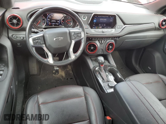 2019 Chevrolet Blazer RS z VIN 3GNKBJRS6KS621369, wystawiony jako Copart lot #54591215 z przebiegiem 64 164 mil mil oraz Szkoda całkowita • Salvage title. Historia ofert i sprzedaży dostępna na DreamBid. Obrazek 8.