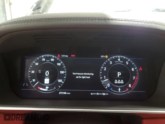 2019 Land Rover Range Rover Sport HST with VIN SALWS2SU3KA862151, listed as a Copart auction lot 89407105 with 75,198 mi miles and Salvage title. Bid and sale history available at DreamBid. Image 9.