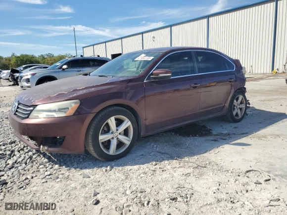 2014 Volkswagen Passat SE with VIN 1VWBP7A31EC005846, listed as a Copart auction lot 47984135 with 169,256 mi miles and Salvage Title. Bid and sale history available at carsss.com. Image 1.
