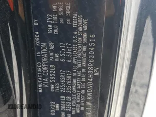 2024 Kia Carnival LX with VIN KNDNB4H38R6304516, listed as a Copart auction lot 70645824 with 26,939 mi miles and Salvage Title. Bid and sale history available at carsss.com. Image 13.