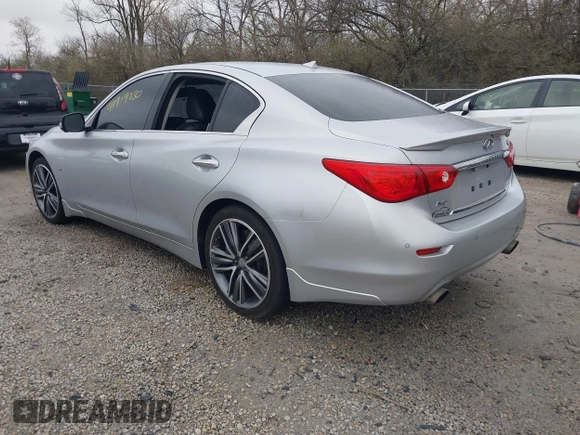 2014 Infiniti Q50 Sport with VIN JN1BV7AR2EM706535, listed as a IAAI auction lot 41919050 with 129,739 mi miles and . Bid and sale history available at DreamBid. Image 3.