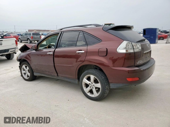 2008 Lexus RX 350 with VIN JTJGK31U080013772, listed as a Copart auction lot 53504485 with 191,417 mi miles and Salvage Title. Bid and sale history available at DreamBid. Image 2.