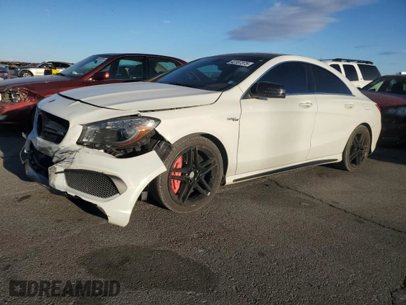2014 Mercedes-Benz CLA 45 AMG z VIN WDDSJ5CB9EN142167, wystawiony jako Copart lot #43187375 z przebiegiem 113 105 mil mil oraz Szkoda całkowita • Salvage title. Historia ofert i sprzedaży dostępna na DreamBid. Obrazek 1.