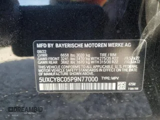 2023 BMW X6 M50i with VIN 5UXCY8C05P9N77000, listed as a Copart auction lot 50704703 with 5,062 mi miles. Bid and sale history available at carsss.com. Image 13.